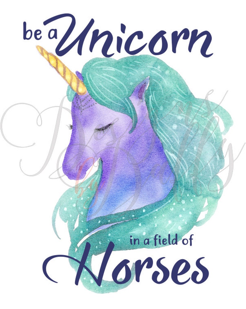 Be a Unicorn Printable Wall Art Instant Download | Etsy