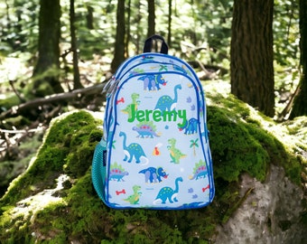 Monogram Backpack and Lunch Bag  - 15" Wildkin Dinosaur Land, Back to School, Elementary, Kids Backpack, Personalized Backpack