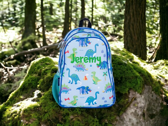 Personalized Dino Backpack Lunchbox Set, Boys Monogram Backpack Lunchobox  Set, Embroidered Backpack and Lunchbox, Dino Backpack, School Set 