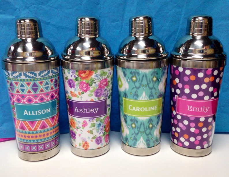 Personalized Skaker Cup Monogram Cocktail Shaker Custom Etsy