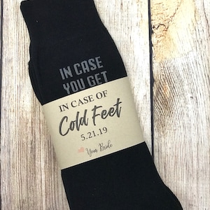 Grooms Gift - Groom Socks, In Case of Cold Feet Socks, Groom Cold Feet, Wedding Socks