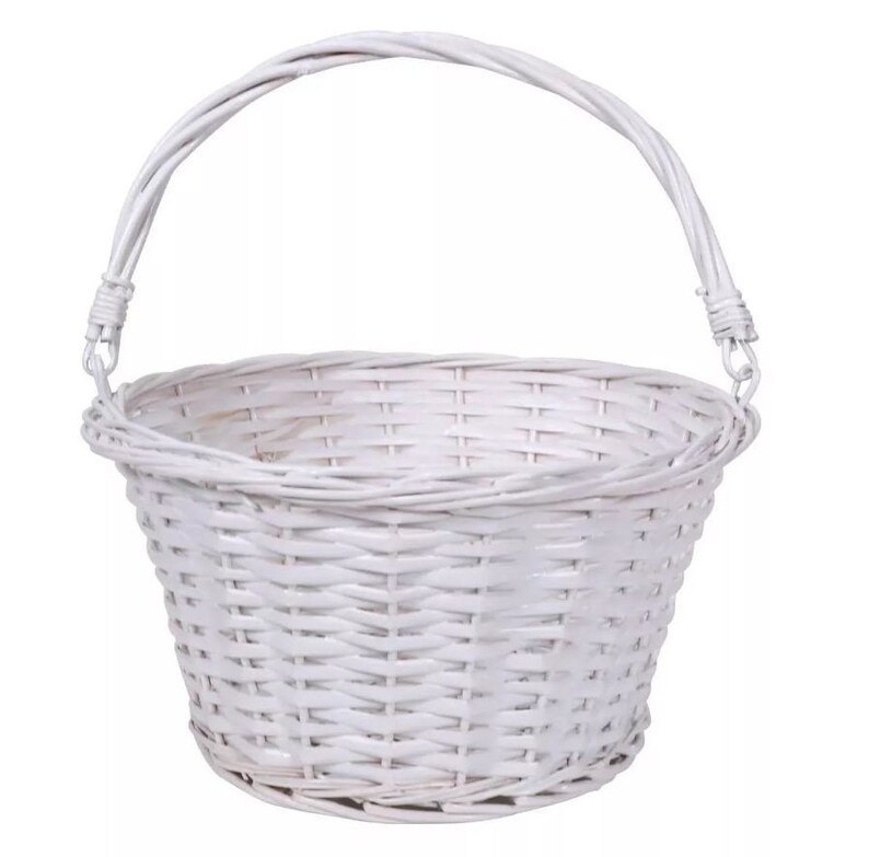 Seersucker Wicker Easter Basket with Liner Personalized Monogram Easter Basket, First Easter, Custom Easter Basket, Personalized Basket image 8