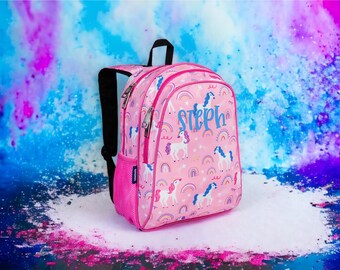 Rainbow Unicorn Backpack – Personalized Wildkin School Bag