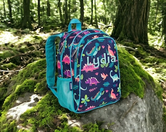 Monogram Backpack and Lunch Bag  - 15" Wildkin Darling Dino, Personalized, Back to School