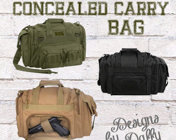 Concealed Carry Bag Personalized Concealed Carry Duffel Etsy