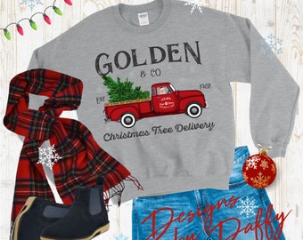 Golden Retriever Christmas Tree Sweatshirt – Unisex Holiday Tee