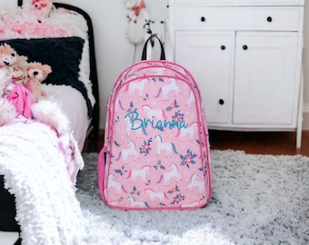 Magical Unicorns Backpack – Personalized Elementary School Bag