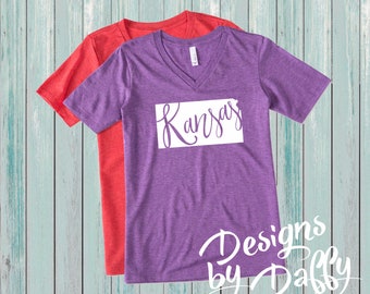 Kansas Tee - Kansas Tshirt | State Shirt | Kansas State Shirt | Kansas State Tshirt | State Tee | State Pride | Bella Canvas Tee