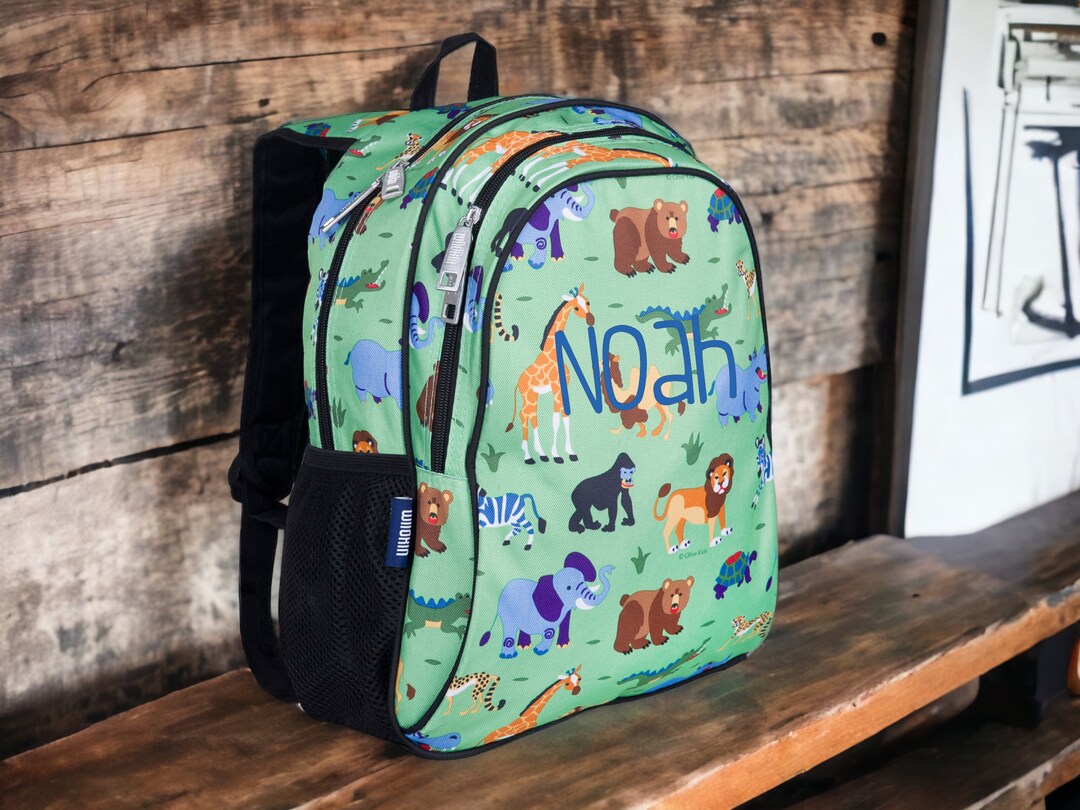 Wildkin Rodeo Backpack Monogram Backpack and Lunchbox Set – Wildkin Wild Animals, 15 Inch - Etsy