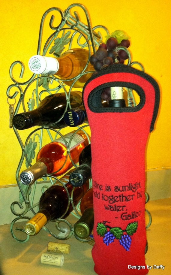 Items similar to Monogrammed Wine Bottle Koozie Great personalized