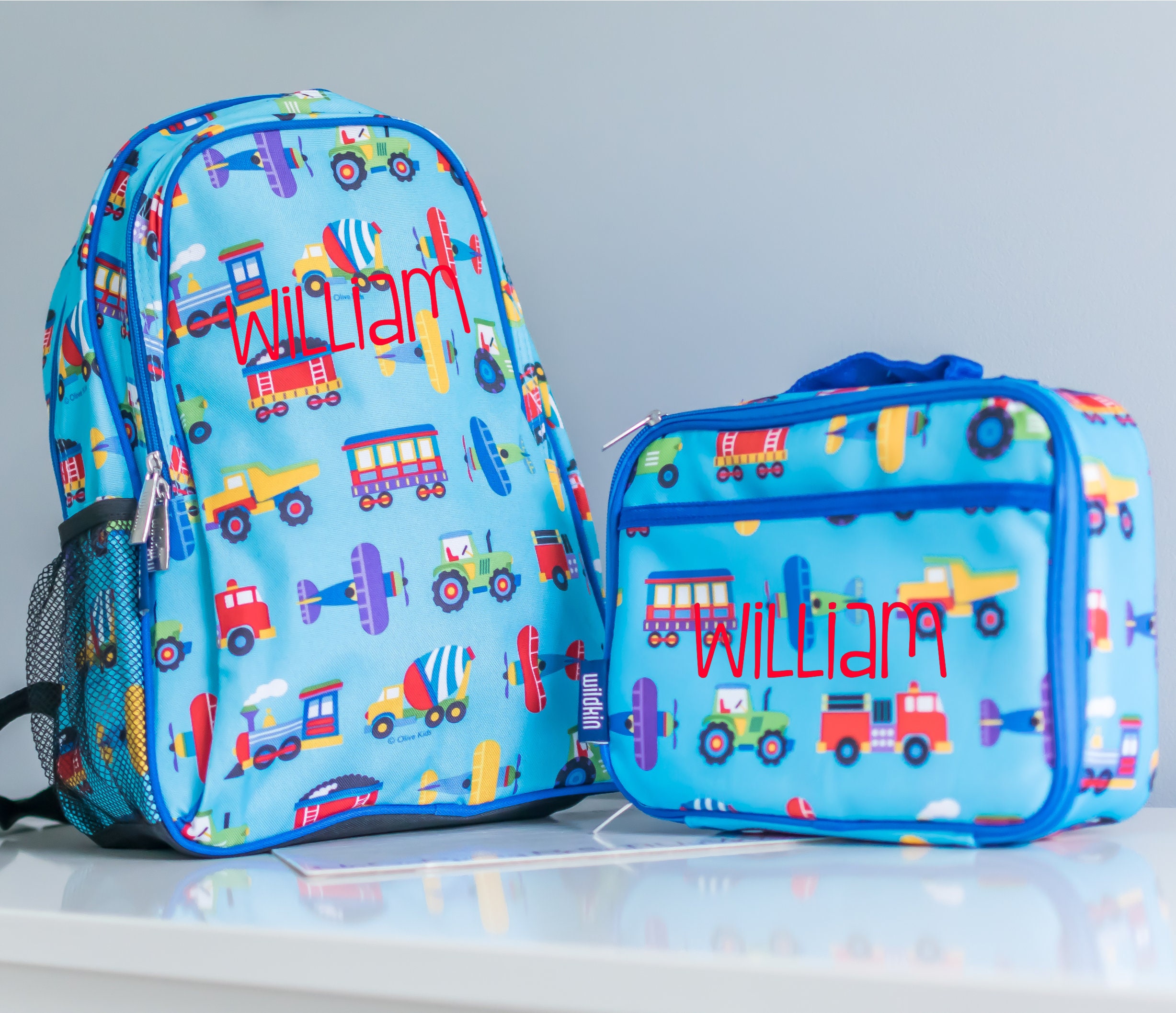Monogram Backpack and Lunch Bag Wildkin 