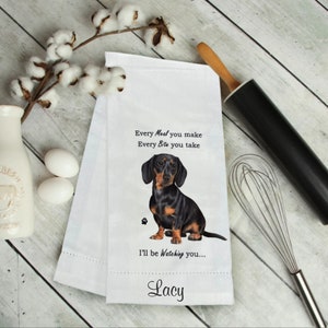 PWHAOO Dachshund Kitchen Towel Dachshund Owner Kitchen Decor Dachshund Mom  Towel Dachshund Lover Gift (Without A Dachshund T)