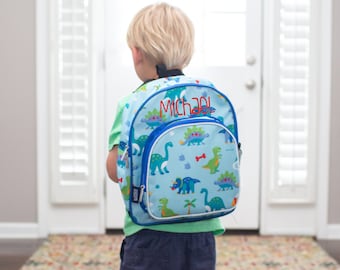 Monogram Backpack and Lunch Bag - 12" Wildkin Dinosaur Land, Preschool Day Pack, Day Care, Back to School, Insulated Backpack, Kids Backpack