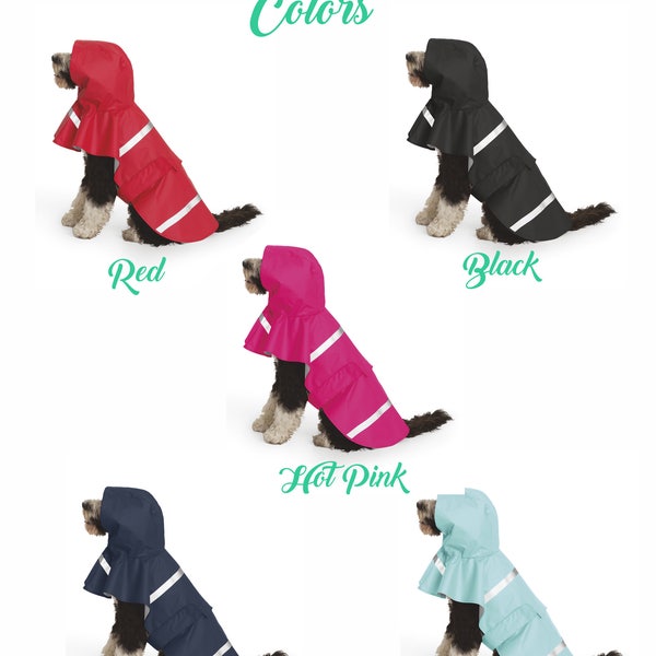 Monogrammed Dog Rain Coat - Charles River Doggie New Englander, Dog Rain Jacket, Personalized Rain Jacket