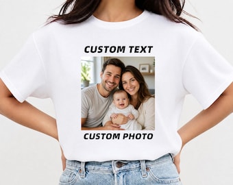 Custom Photo Shirt: Personalized Family Image Tee, 100% Cotton Unisex Fit