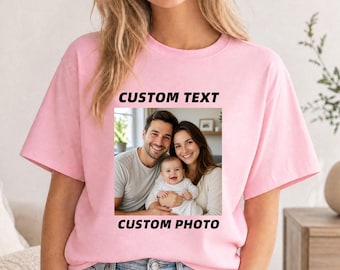 Custom Photo Family Shirt: Personalized Image Tee, 100% Cotton Unisex Fit