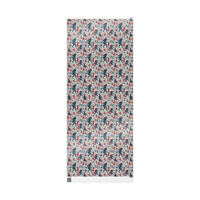 Vintage Krampus Wrapping Paper | Gothic Christmas Gift Wrap, Folklore Pattern, Holiday Horror Decor, Spooky Scandinavian Style image 8