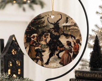 Krampus Ornament | Gothic Christmas Decor | Dark Vintage Holiday Ornament | Alternative Xmas Tree Decor