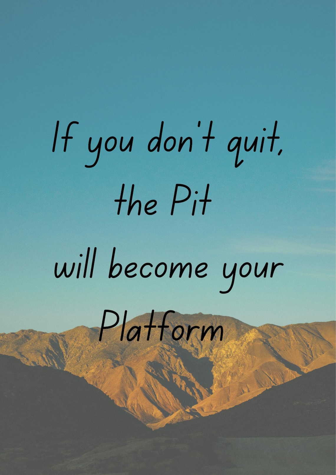 Don't Quit Printable Poster | Inspirational Digital Download ...