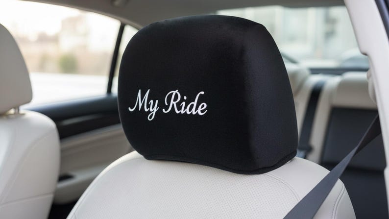 Funda personalizada bordada para reposacabezas de coche: accesorio personalizado para automóvil imagen 10