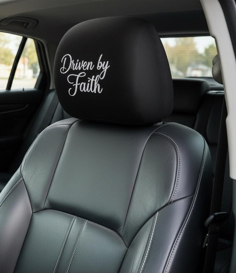 Funda personalizada bordada para reposacabezas de coche: accesorio personalizado para automóvil imagen 8