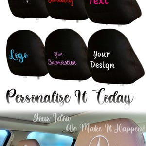Funda personalizada bordada para reposacabezas de coche: accesorio personalizado para automóvil imagen 12