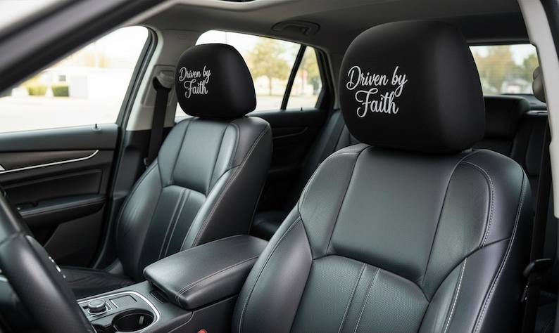 Funda personalizada bordada para reposacabezas de coche: accesorio personalizado para automóvil imagen 7