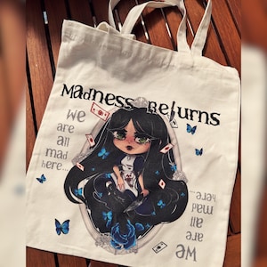 Alice Madness Returns I American McGee I Alice in Wonderland chibi tote bag