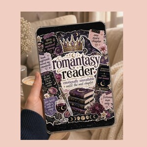 Romantasy Reader Kindle Insert, Printable Fantasy Romance E Reader Insert PNG PDF, Bookish Kindle Decor for Romantasy Fans