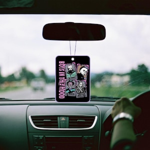 Boys in the Hood Horror Car Air Freshener – Slasher Movie Villains Halloween Gift