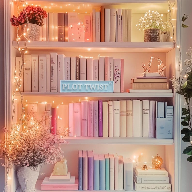 Fiction Ln 3d-printed Bookshelf Sign - Bookish Decor for Reading Nooks ...