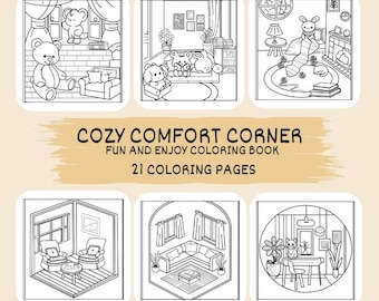 Cozy Comfort Corner:  Relaxation Station Coloring Book by Kayjen