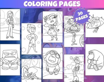 Inside Out 2:  Emotions Unleashed Coloring Book by Kayjen