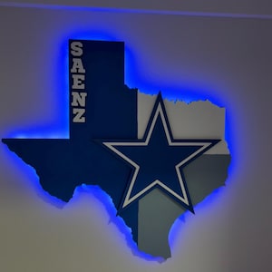 Dallas cowboys Texas wall sign