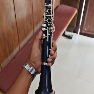 13-Key Ebonite Clarinet | Rich Sound Woodwind Instrument | Clarinet Ornament Gift | Concert-Ready | Vintage Style for Players