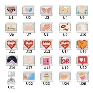 Italian CHARMS, 9mm Charms, Italian Bracelet Charms, Italian Charm Bracelet, SILVER Italian Charms, Custom Bracelet Charms, Family Charms