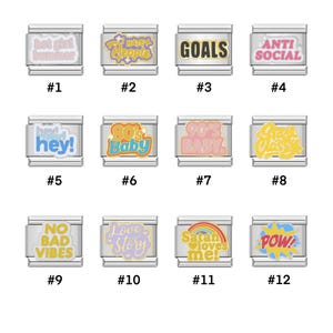 Italian CHARMS, 9mm Charms, Italian Bracelet Charms, Italian Charm Bracelet, SILVER Italian Charms, Custom Bracelet Charms, Family Charms