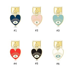 Italian CHARMS, 9mm Charms, Italian Bracelet Charms, Italian Charm Bracelet, Devil Eye Italian Charms, Custom Bracelet Charms, Family Charms