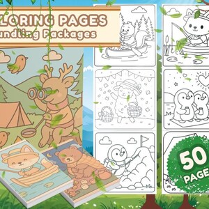 Pocket Bundling 3 Cozy Coloring Pages, Printable Cute Animal Characters, Bold and Easy Coloring Book, Activity for Adults, Kids, and Toddler
