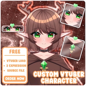 Custom VTuber Model Live2D Commission | Anime Art | Vtuber Model | PNGTuber | Male & Female VTuber | Vtuber Assets | Vtuber Model Commission