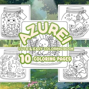 Activity for Adults and Kids, Bold and Easy Coloring Book, Coloring Pages For Kids, Toddlers, Etc,  Printables Cute Animal Characters