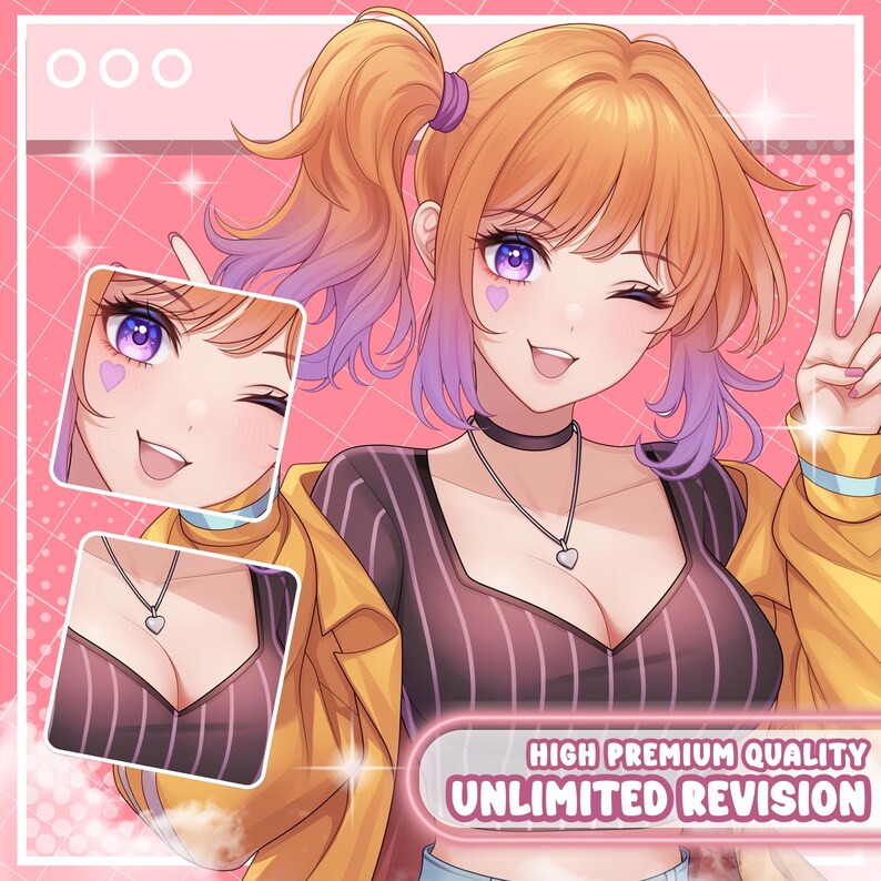 Custom Anime Pfp Icon Vtuber/pngtuber Art Commission - Etsy Australia