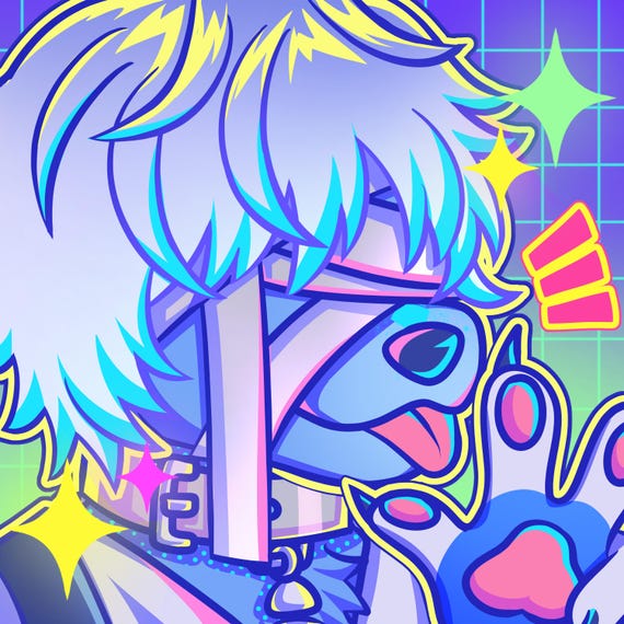 custom furry art, icon, Fursona, Anthro, PFP