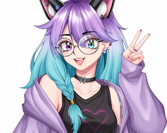 Custom Anime PFP Auftragsarbeit | Digitaler Schattenbild für OC, Twitch, Discord, D&D