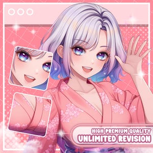 Custom Anime PFP, Vtuber Art, PNGtuber Icon, Character Commission, Discord PFP, Anime Art, Anime Illustration Profile Icon, Twitch Picture