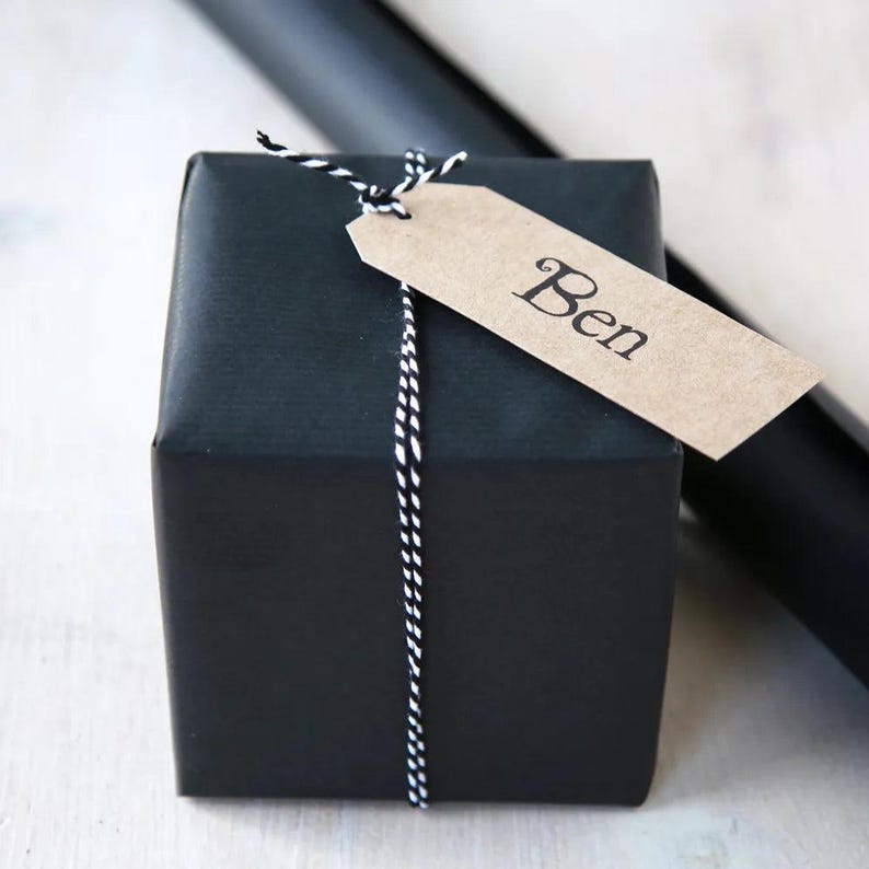 Plain Black Wrapping Paper 10m Roll (Birthday / Christmas Gift wrap) image 3
