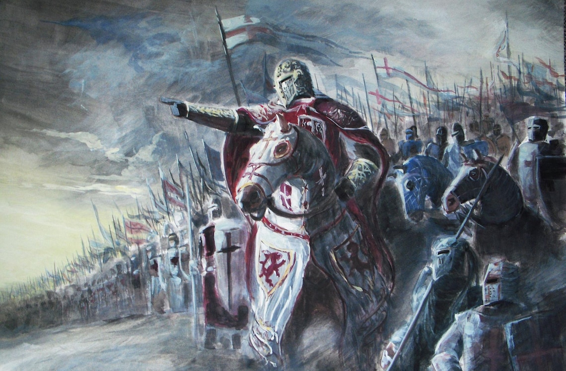 9XP0186 – Templar Knights Waging War on the Battlefield - Etsy