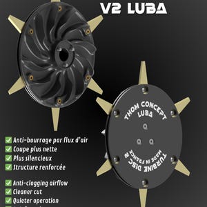 Verstopfungsfreie und verstärkte Turbinentrennscheiben – Mammotion LUBA 1-2-3 awd & Luba Mini