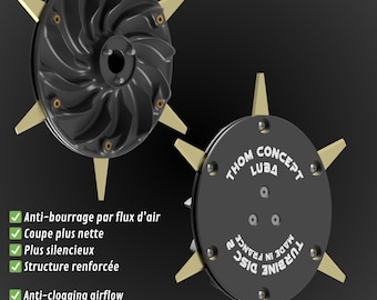 Anti-verstopping en versterkte turbinesnijschijven – Mammotion LUBA awd Luba Mini