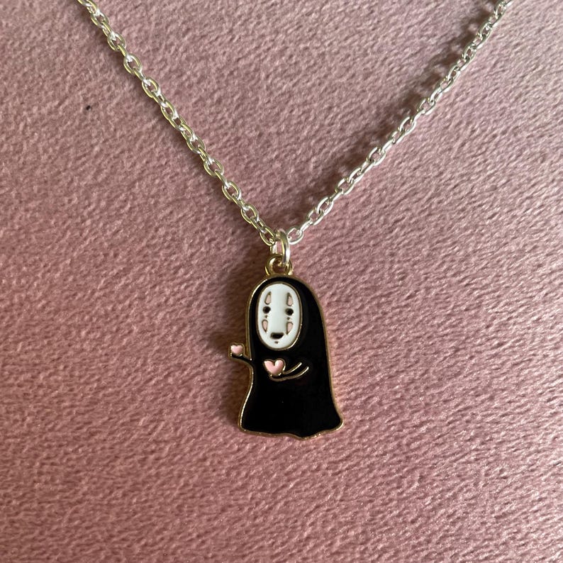 Studio Ghibli Spirited Away Inspired Chain Necklace With No Face Charm ...